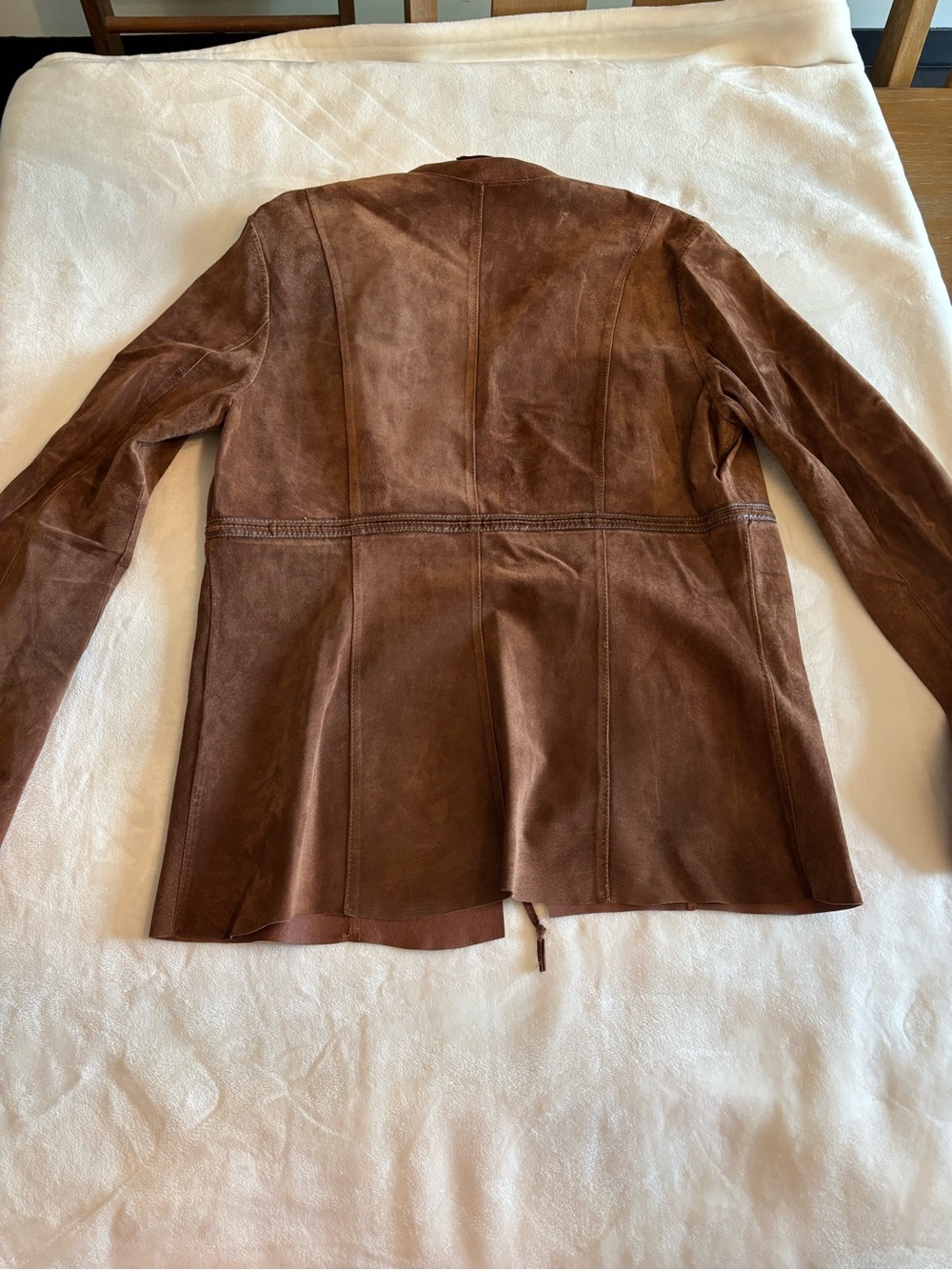 Danier Brown Suede Tie-Waist Leather Jacket - Picture 8 of 8